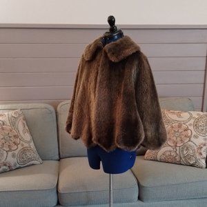 Vintage Sears Faux Fur Capelette, OS